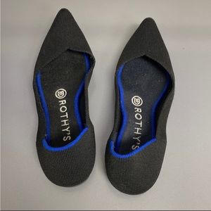 Rothy's Black Solid Pointe Flat